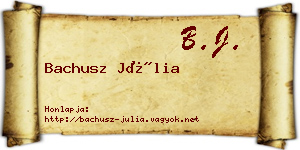 Bachusz Júlia névjegykártya